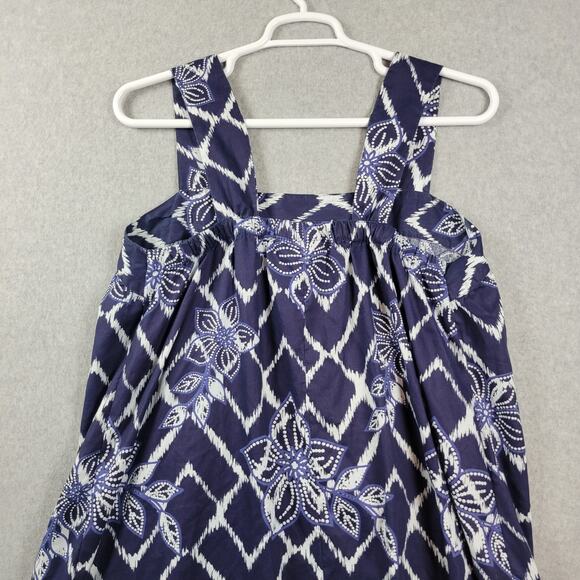 Dreams & Co Blue Floral Hawaiian Sleeveless Nightgown Women's Plus 2X - Picture 7 of 10